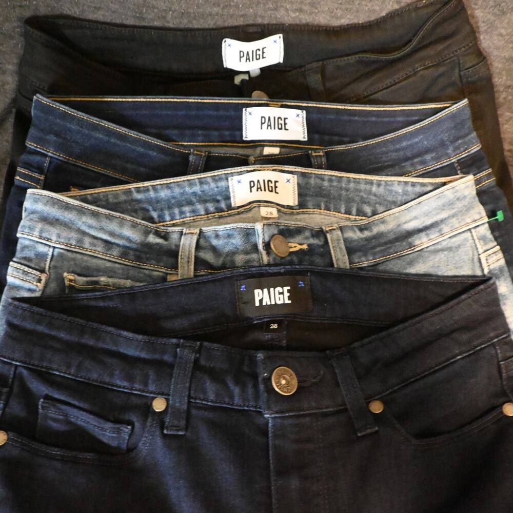 Lot of 4 Paige Women's 28 Denim Jeans Skinny Ankle Distressed